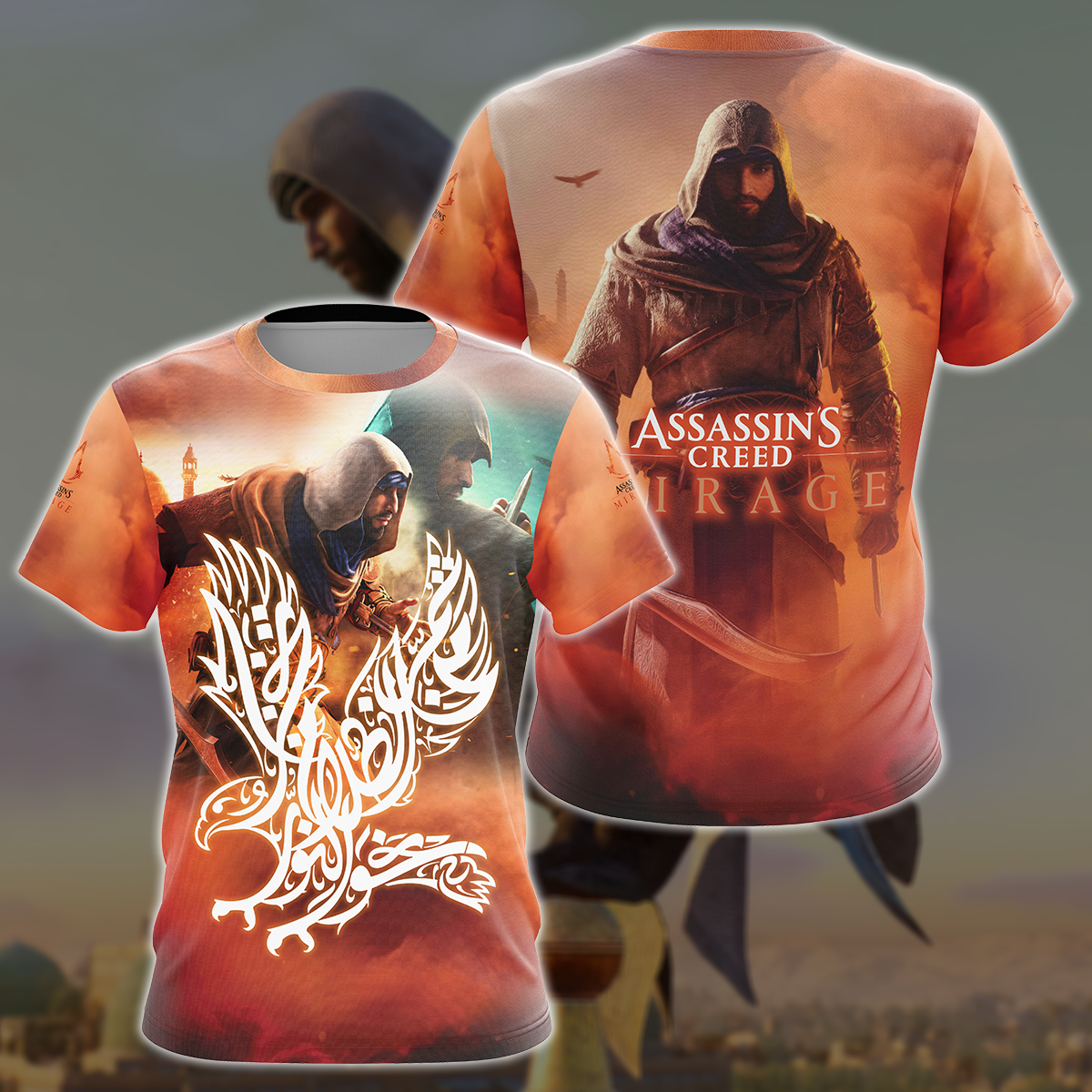 Assassin's Creed Mirage Video Game All Over Printed T-shirt Tank Top Zip Hoodie Pullover Hoodie Hawaiian Shirt Beach Shorts Joggers T-shirt S 
