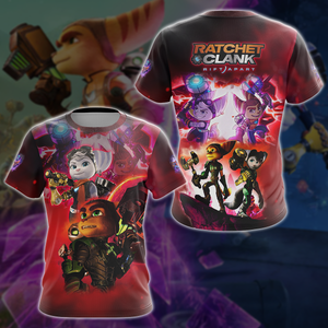 Ratchet & Clank: Rift Apart Video Game 3D All Over Printed T-shirt Tank Top Zip Hoodie Pullover Hoodie Hawaiian Shirt Beach Shorts Jogger T-shirt S 