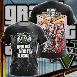 GTA Grand Theft Auto V Video Game 3D All Over Print T-shirt Tank Top Zip Hoodie Pullover Hoodie Hawaiian Shirt Beach Shorts Jogger T-shirt S 