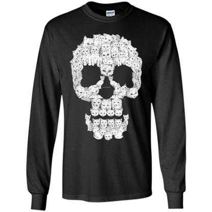 Skulls Are For Pussies Cats T-shirt Black