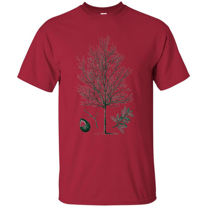 Oak Tree T-Shirt. Tree Acorn Oak Tree Woodsman T-shirt Cardinal