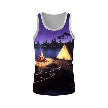 Campfire Outdoor Camping 3D Tank Top