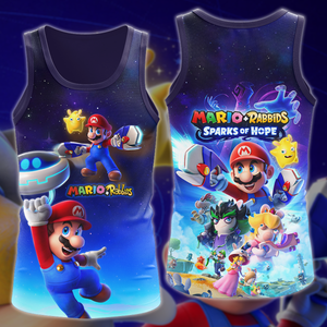 Mario + Rabbids Sparks of Hope Video Game 3D All Over Printed T-shirt Tank Top Zip Hoodie Pullover Hoodie Hawaiian Shirt Beach Shorts Jogger Tank Top S 