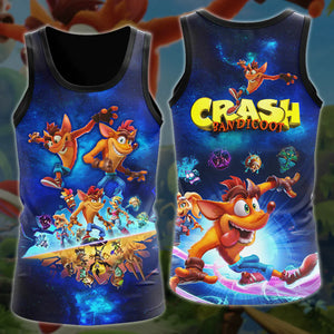 Crash Bandicoot Video Game 3D All Over Print T-shirt Tank Top Zip Hoodie Pullover Hoodie Hawaiian Shirt Beach Shorts Jogger Tank Top S 