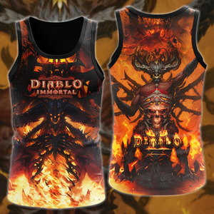 Diablo Immortal Video Game 3D All Over Print T-shirt Tank Top Zip Hoodie Pullover Hoodie Hawaiian Shirt Beach Shorts Jogger Tank Top S 
