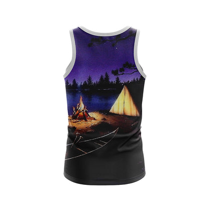 Campfire Outdoor Camping 3D Tank Top
