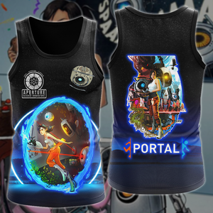 Portal Video Game 3D All Over Printed T-shirt Tank Top Zip Hoodie Pullover Hoodie Hawaiian Shirt Beach Shorts Jogger Tank Top S 