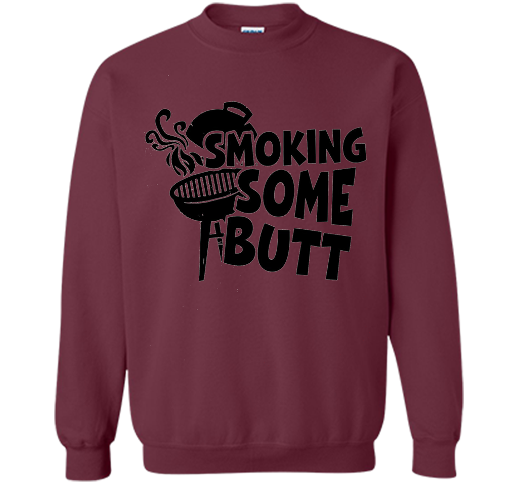 Funny Smoke Some Butt BBQ Barbeque Grilling T-Shirt shirt Maroon