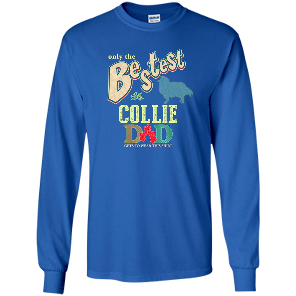 Bestest Collie Dad Best Collie T-shirt Royal