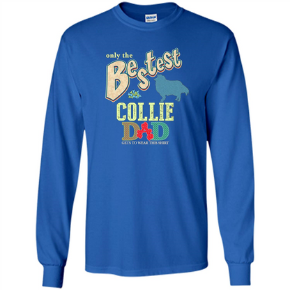 Bestest Collie Dad Best Collie T-shirt Royal
