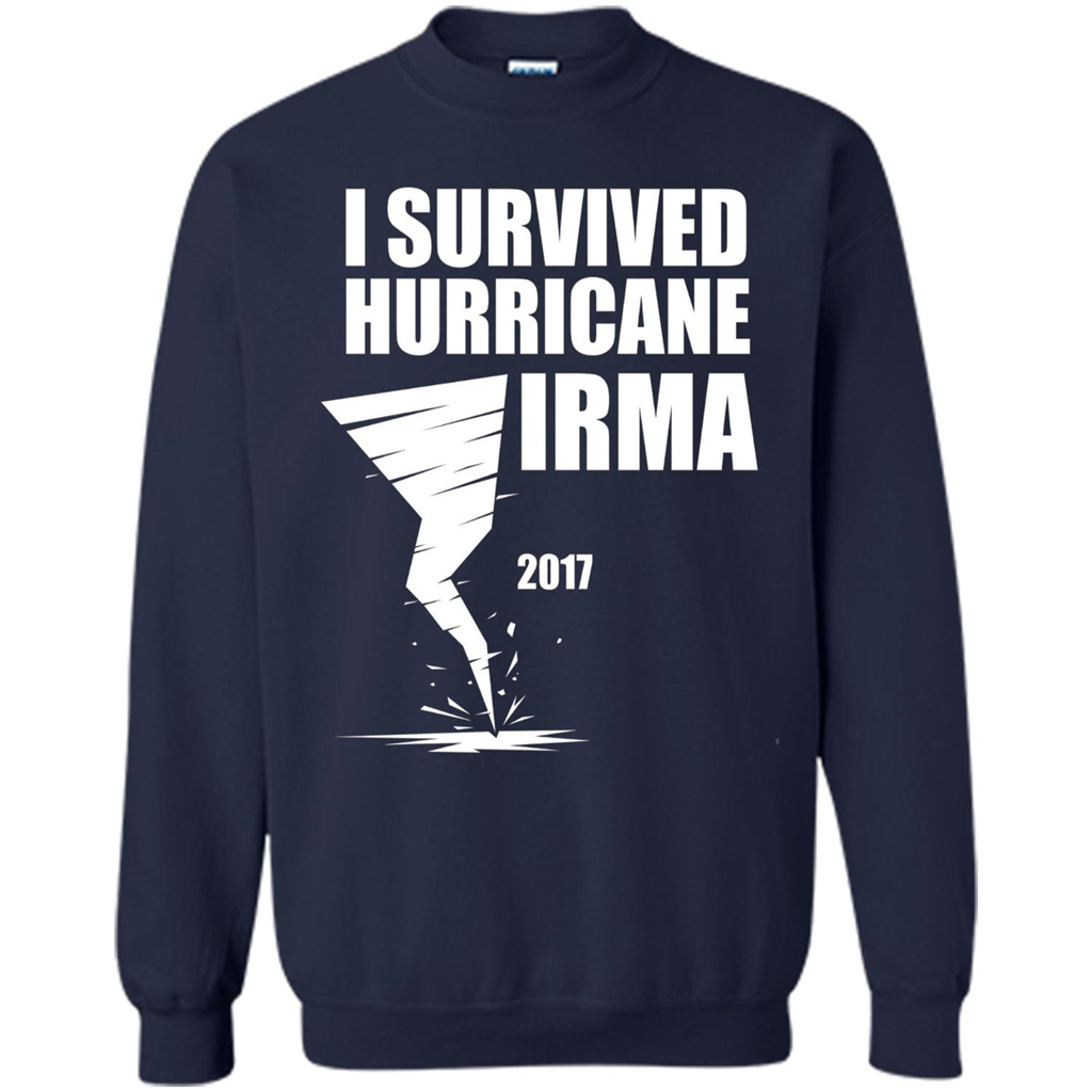 I Survived Hurricane Irma Graphic T-shirt Navy