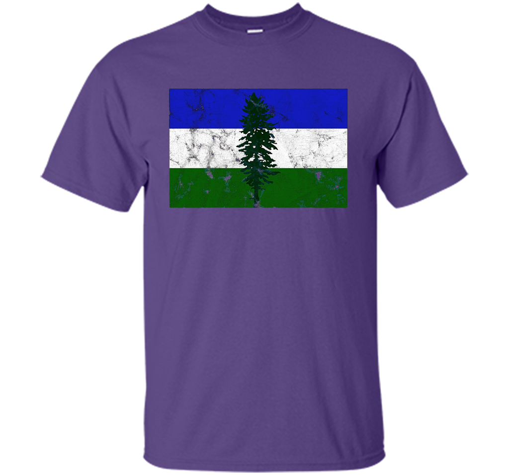Distressed Cascadia Doug Flag T-shirt Purple