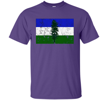 Distressed Cascadia Doug Flag T-shirt Purple