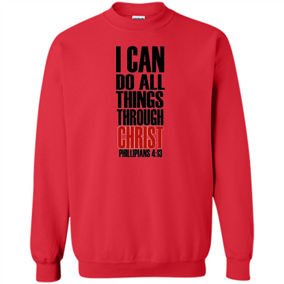 Christian T-Shirt I Can Do All Things Through Christ Red
