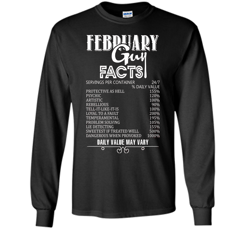 February Guy Facts T-shirt Black