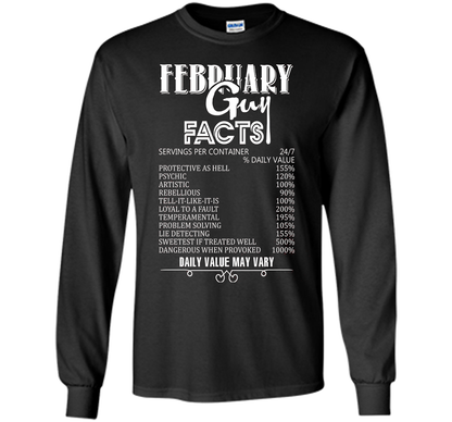 February Guy Facts T-shirt Black