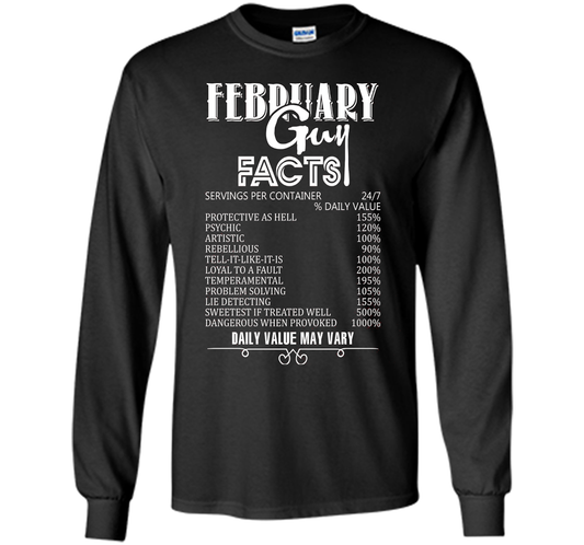 February Guy Facts T-shirt Black
