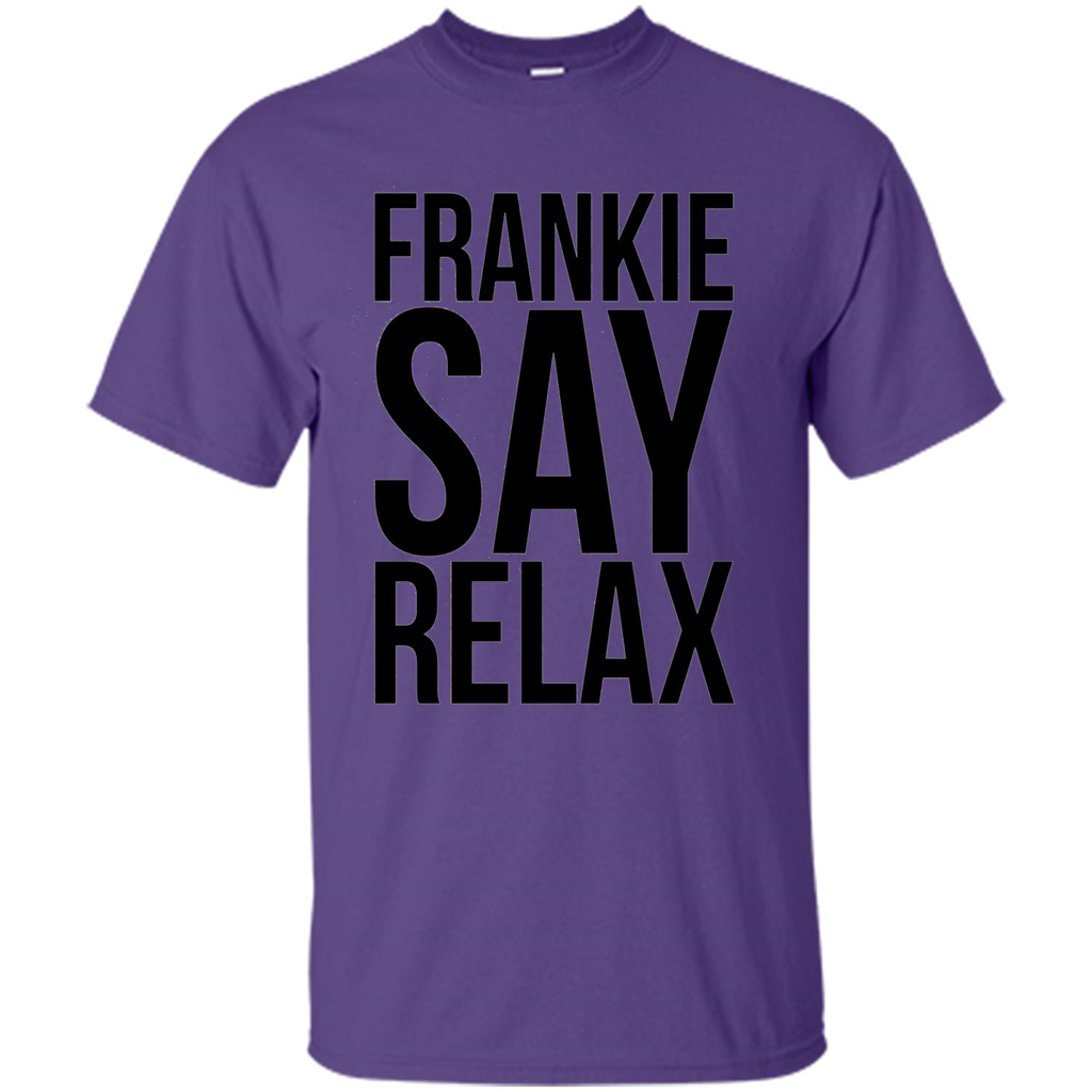 Music Lover T-shirt Frankie Say Relax Purple