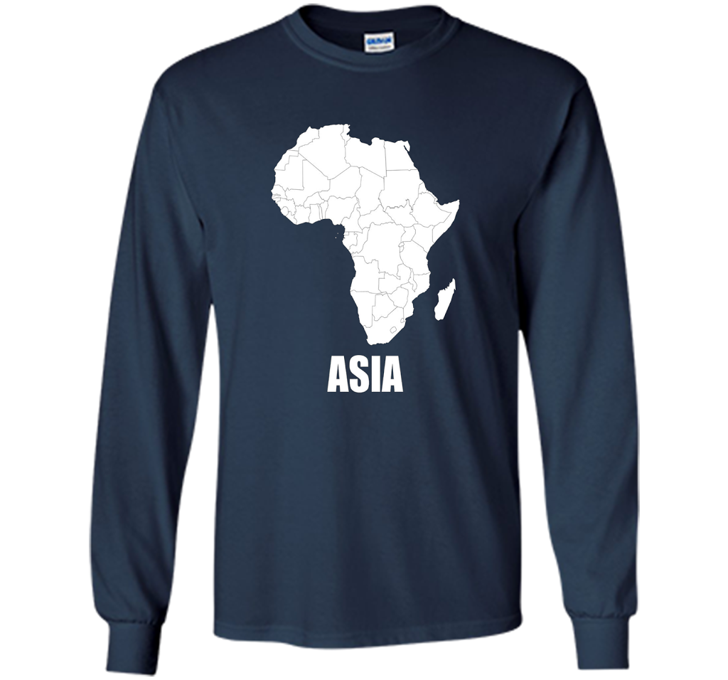 Africa Asia Funny T-shirts - Humor TT-shirt Navy
