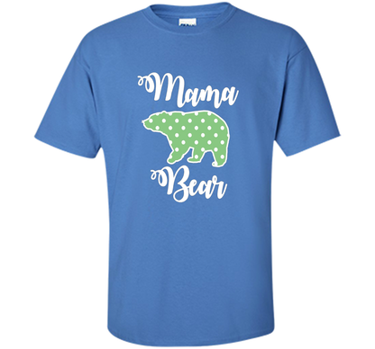 Women's Mama Bear T-Shirt | Mama Bear Polka Dot Shirt shirt Iris