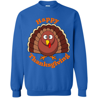 Happy Thanksgiving With Turkey T-shirt Royal