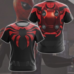 Spider-Man 2 Peter Parker Superior Suit Cosplay Video Game All Over Printed T-shirt Tank Top Zip Hoodie Pullover Hoodie Hawaiian Shirt Beach Shorts Joggers 02 T-shirt S