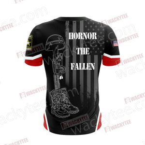 US Army Veteran Hornor The Fallen Unisex 3D T-shirt