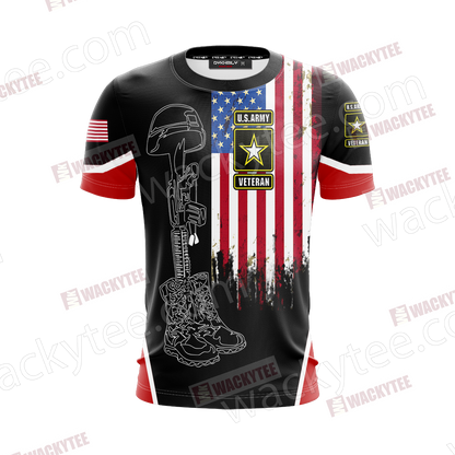 US Army Veteran Hornor The Fallen Unisex 3D T-shirt