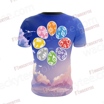Digimon Eggs Unisex 3D T-shirt
