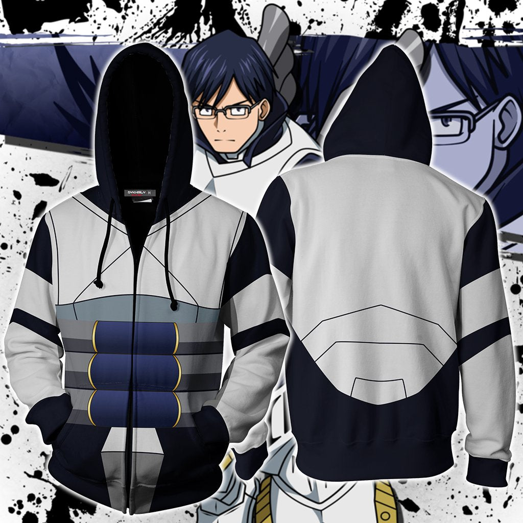 Boku No Hero Academia Tenya Iida Cosplay Zip Up Hoodie Jacket 4XL
