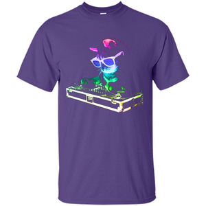 Cat Lover T-shirt House Cat Rainbow DJ Kitty