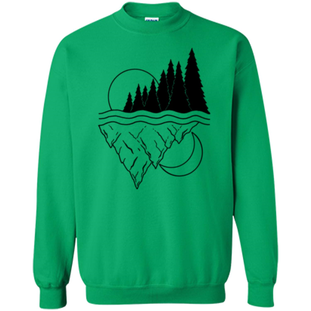 Nature Merged Moon And Sun T-shirt Irish Green