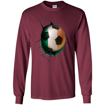 Ireland Football Soccer T-shirt Maroon