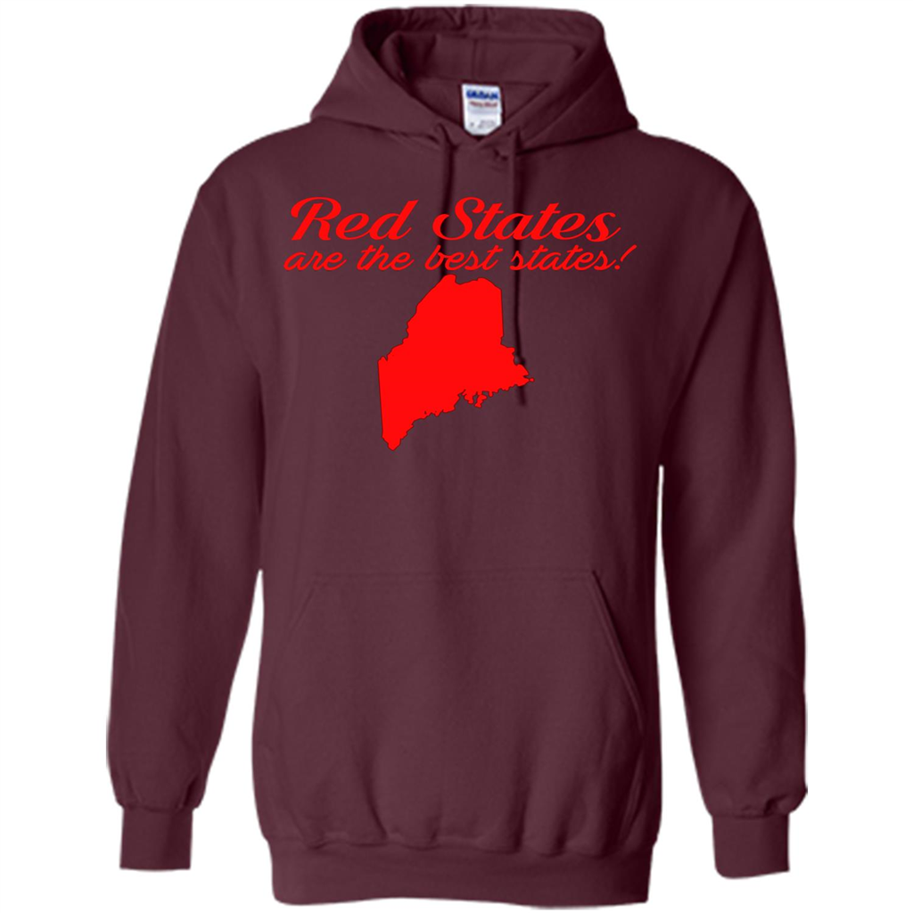 Maine T-Shirt Red States Are The Best States Maroon