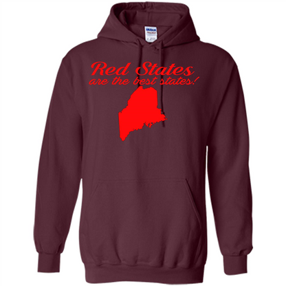 Maine T-Shirt Red States Are The Best States Maroon
