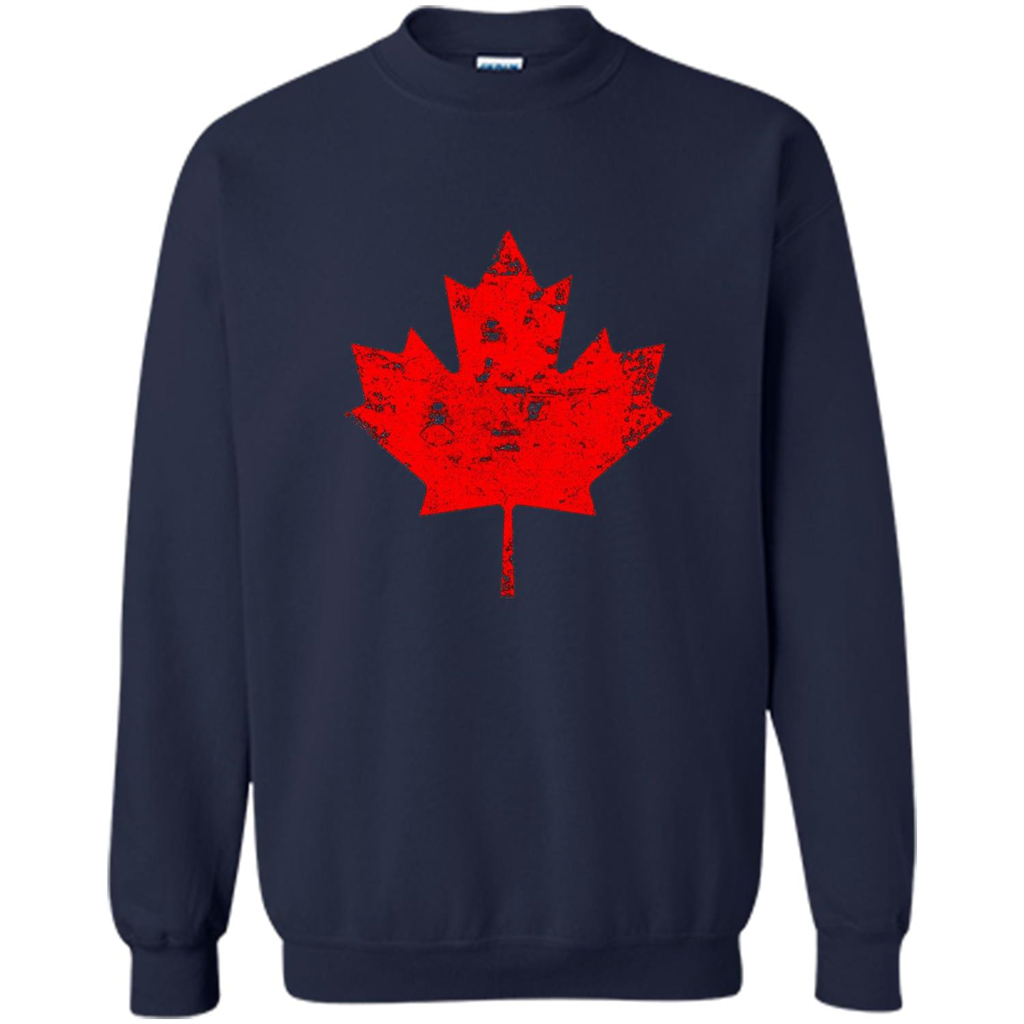 Canada Day T-Shirt. Canada Maple Flag Distressed T-shirt Navy