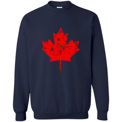 Canada Day T-Shirt. Canada Maple Flag Distressed T-shirt Navy