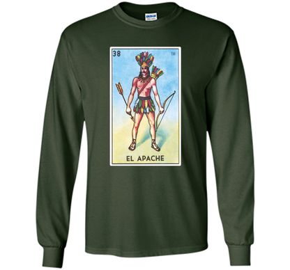 El Apache Card T-shirt Tarot Loteria shirt Forest Green