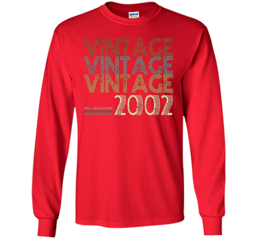 Retro Classic Vintage 2002 - 15th Gift 15 Yrs Years Old cool shirt Red
