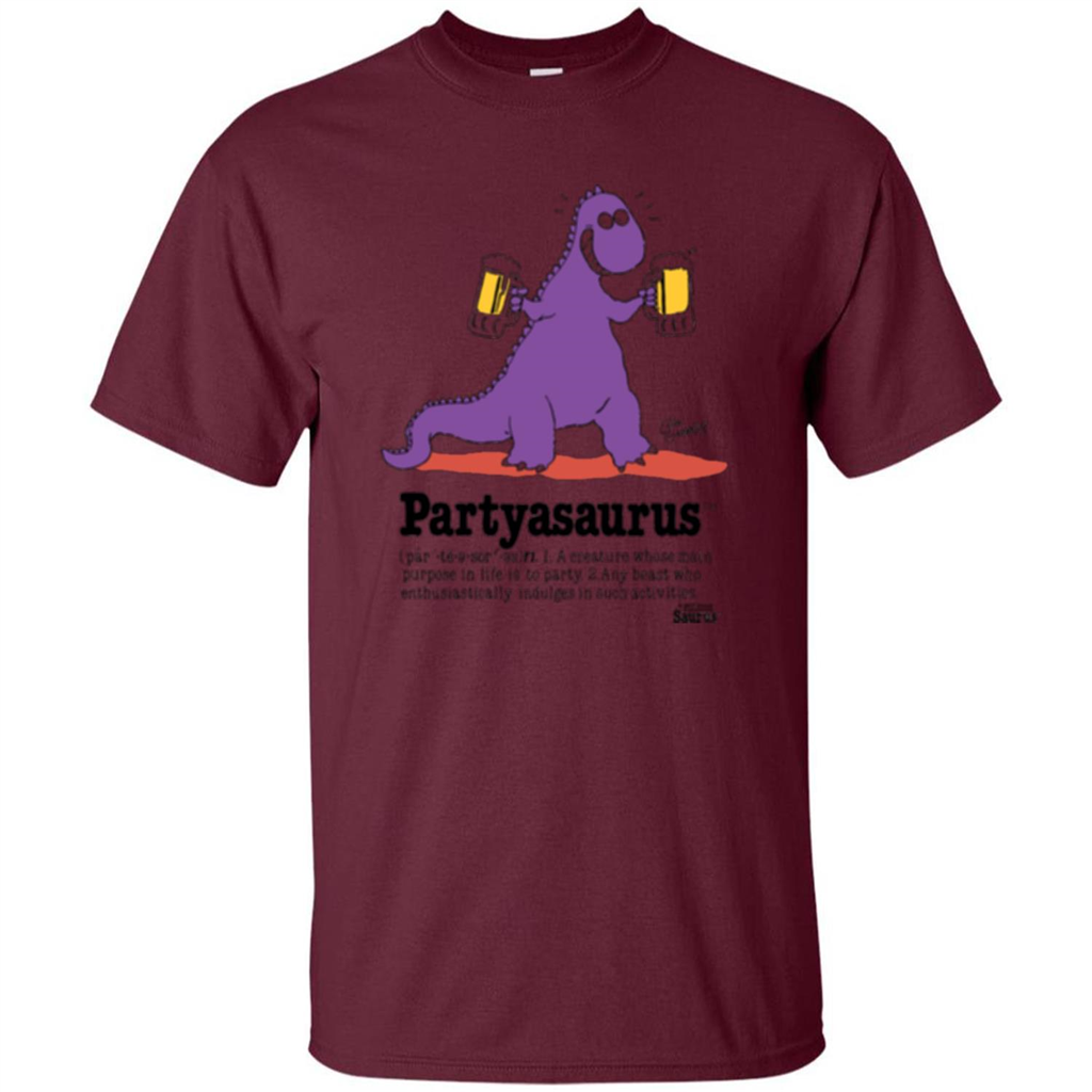 Partyasaurus T-shirt Party Asaurus Maroon