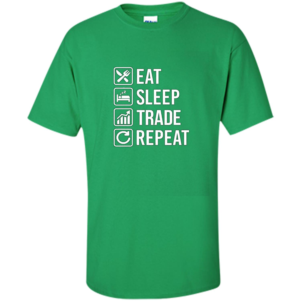 Eat Sleep Trade Repeat T-shirt Irish Green