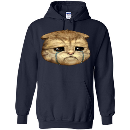 Cat Lovers T-shirt Cat Crying Navy