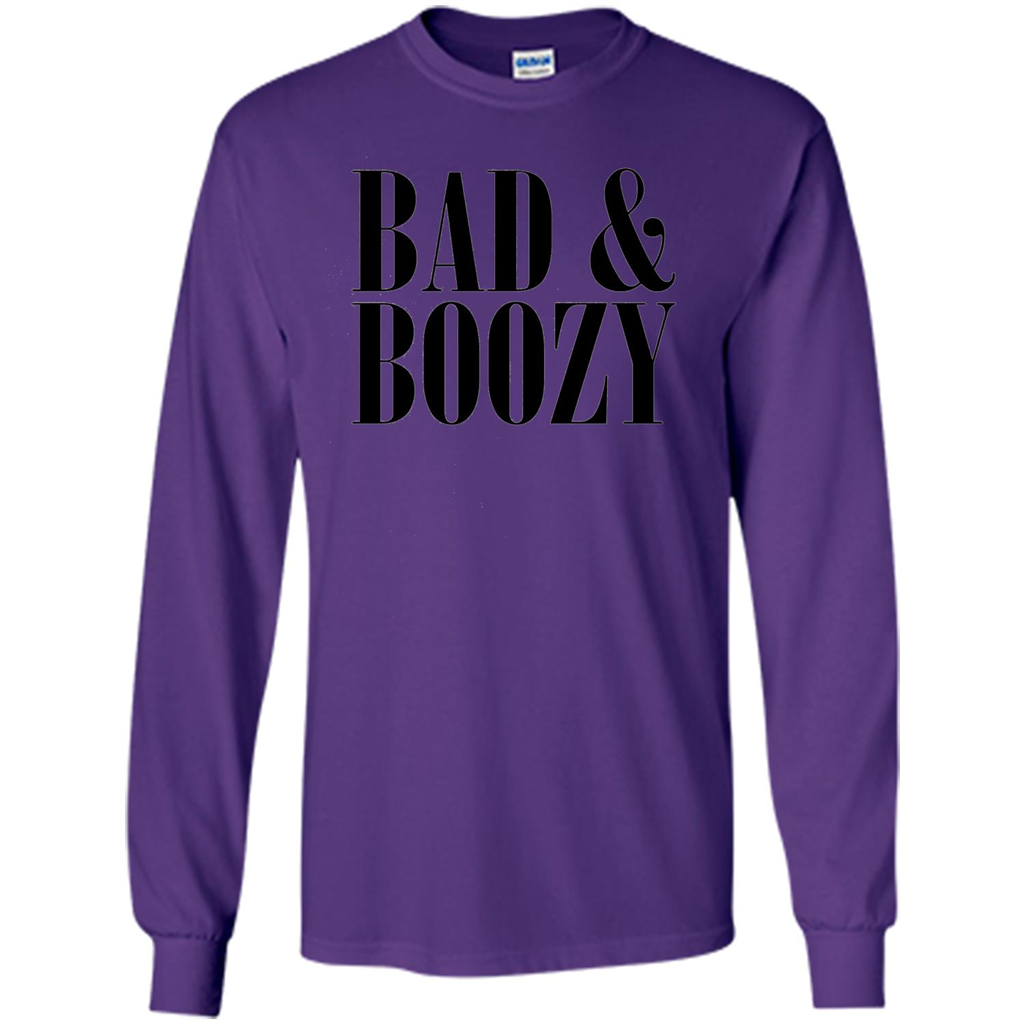 Bad And Boozy T-shirt Summer Beer Funny T-shirt Purple