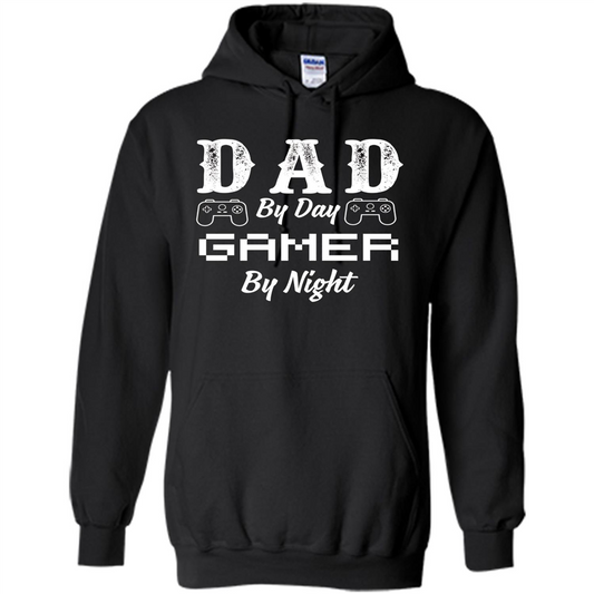 Fathers Day T-shirt Dad By Day Gamer By Night T-shirt Black