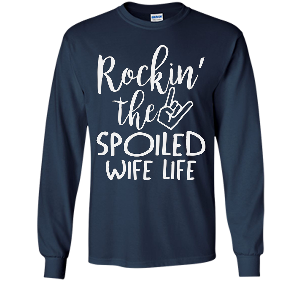 Rockin The Spoiled Girlfriend Life T-shirt Navy