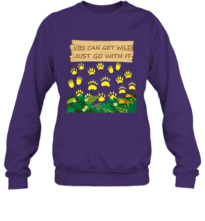 Vbs Can Get Wild Just Go With It Vacation Bible School Shirt Sweatshirt Sweatshirt Purple