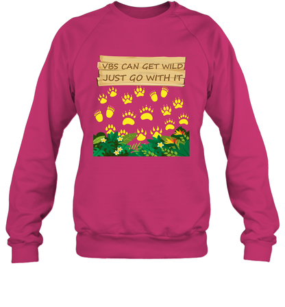 Vbs Can Get Wild Just Go With It Vacation Bible School Shirt Sweatshirt Sweatshirt Heliconia