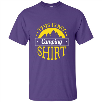 This Is My Camping T-Shirt For Hiking And Exploring Purple
