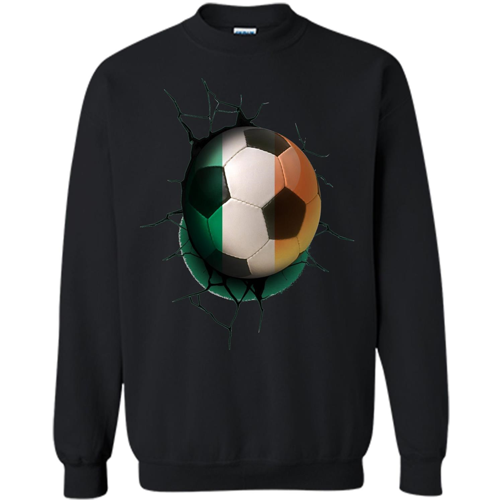 Ireland Football Soccer T-shirt Black