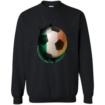 Ireland Football Soccer T-shirt Black